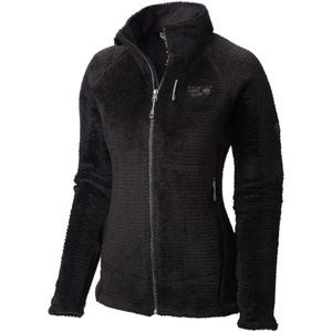 MOUNTAIN HARDWEAR WOMEN'S MONKEY GRID II FLEECE JACKET sz M BLACK OL6499-090
